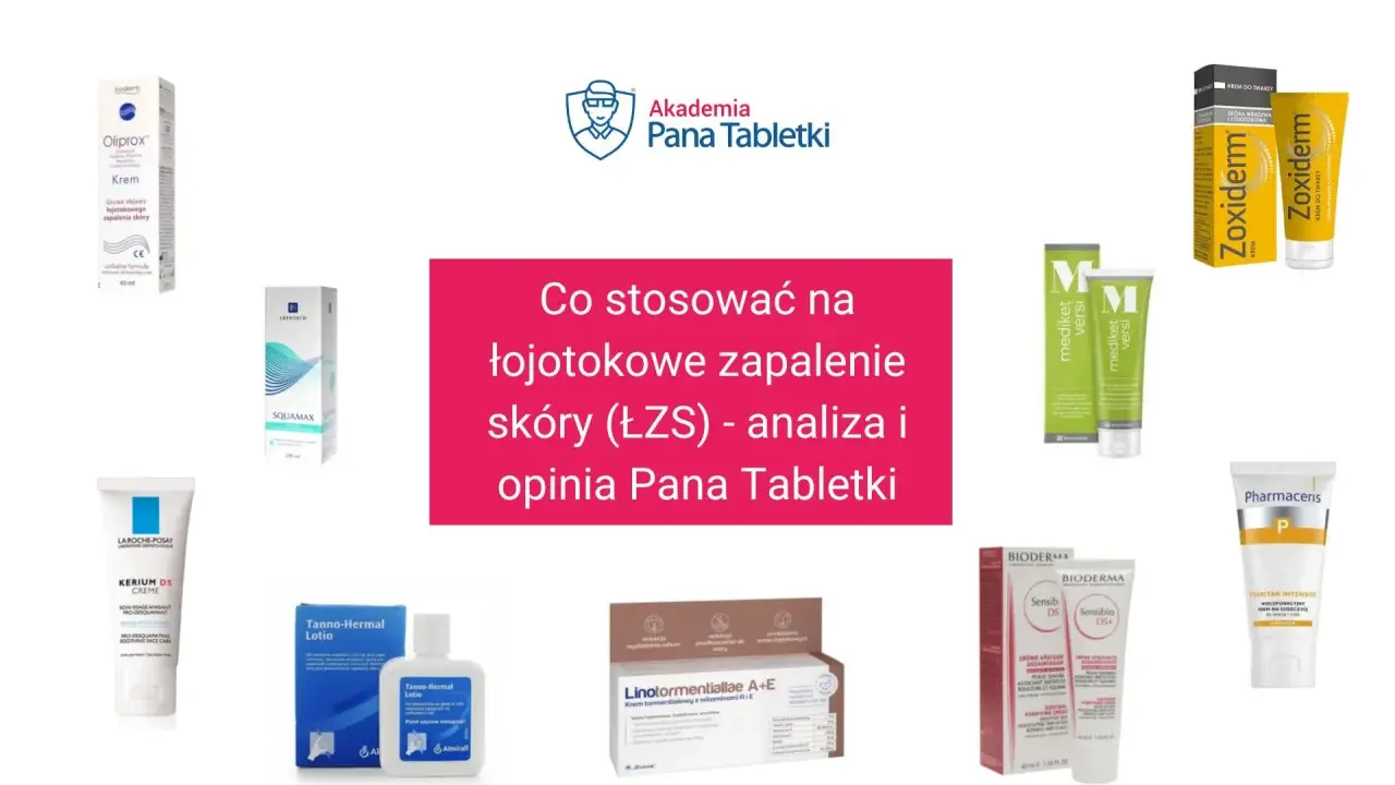 Kremy i preparaty na łojotokowe zapalenie skóry (ŁZS), takie jak Oliprox, Zoxiderm, czy Linotormentiallae A+E, pomagają w walce z objawami.