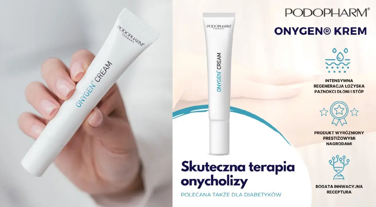 Krem ONYGEN® do intensywnej regeneracji paznokci dłoni i stóp. Skuteczna terapia na onycholizę, polecana także dla diabetyków.
