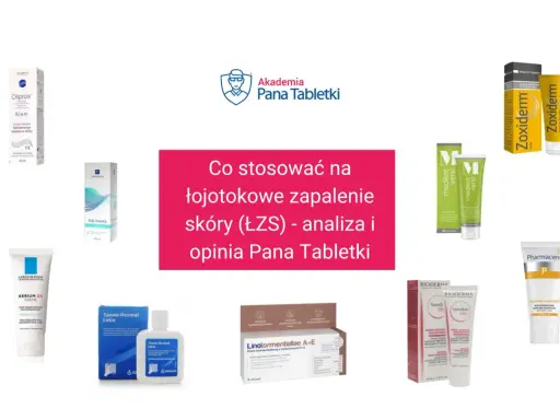 Kremy i preparaty na łojotokowe zapalenie skóry (ŁZS), takie jak Oliprox, Zoxiderm, czy Linotormentiallae A+E, pomagają w walce z objawami.