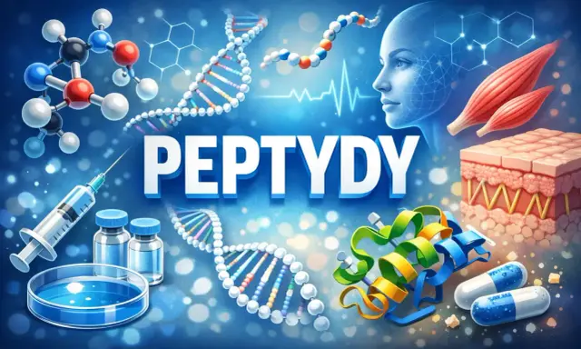 Peptydy na twarz: nauka o odmładzaniu skóry, budowie mięśni i regeneracji. Molekuły, DNA, zastrzyki i kapsułki.